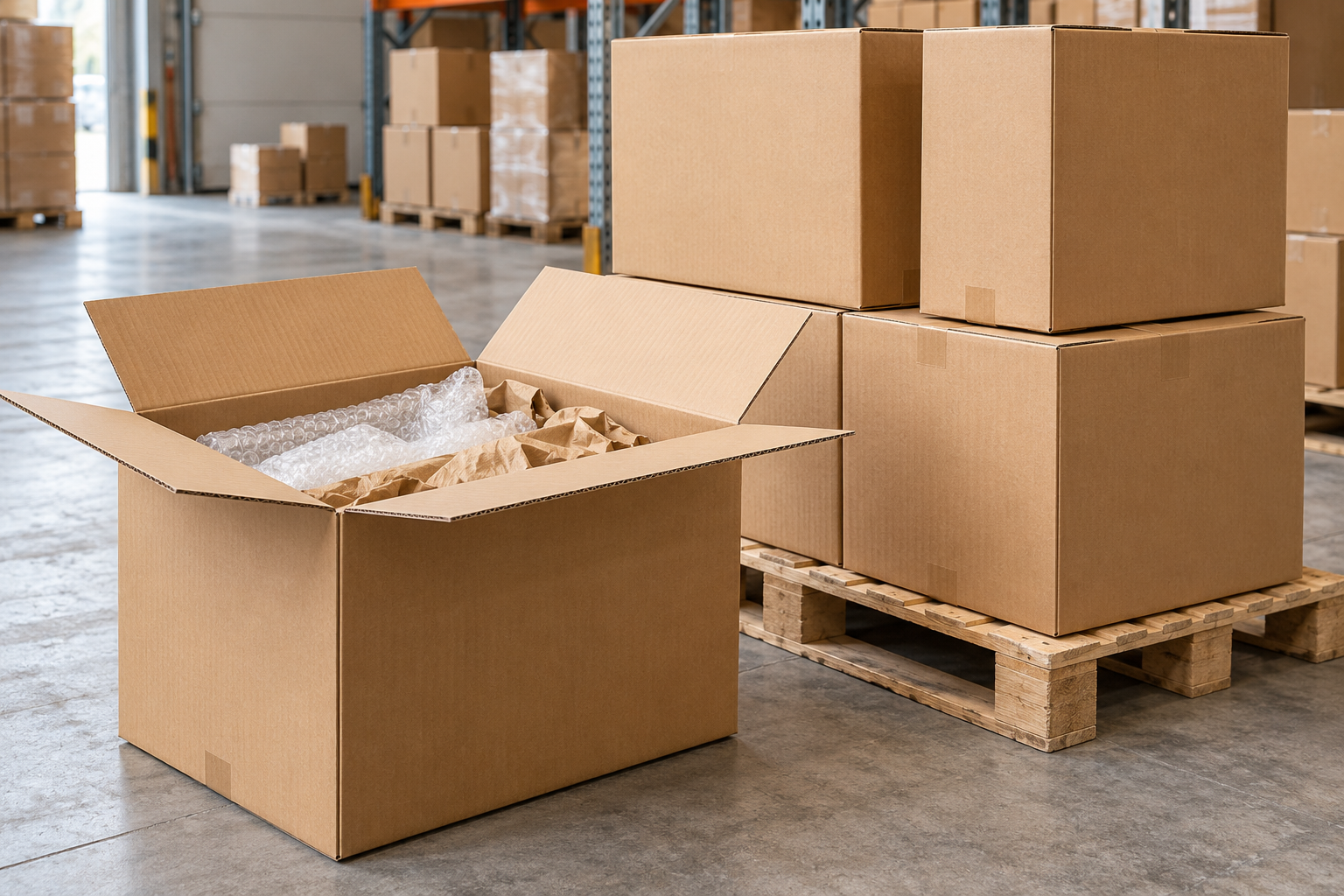 Cajas grandes para almacenaje y transporte sobre palés